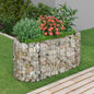 vidaXL Raised Garden Bed Outdoor Gabion Raised Bed Flower Pot Galvanized Iron VidaXL