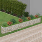 vidaXL Raised Garden Bed Outdoor Gabion Raised Bed Flower Pot Galvanized Iron VidaXL