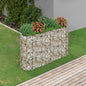 vidaXL Raised Garden Bed Outdoor Gabion Raised Bed Flower Pot Galvanized Iron VidaXL