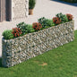 vidaXL Raised Garden Bed Outdoor Gabion Raised Bed Flower Pot Galvanized Iron VidaXL