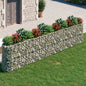 vidaXL Raised Garden Bed Outdoor Gabion Raised Bed Flower Pot Galvanized Iron VidaXL