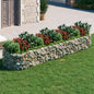 vidaXL Raised Garden Bed Outdoor Gabion Raised Bed Flower Pot Galvanized Iron VidaXL