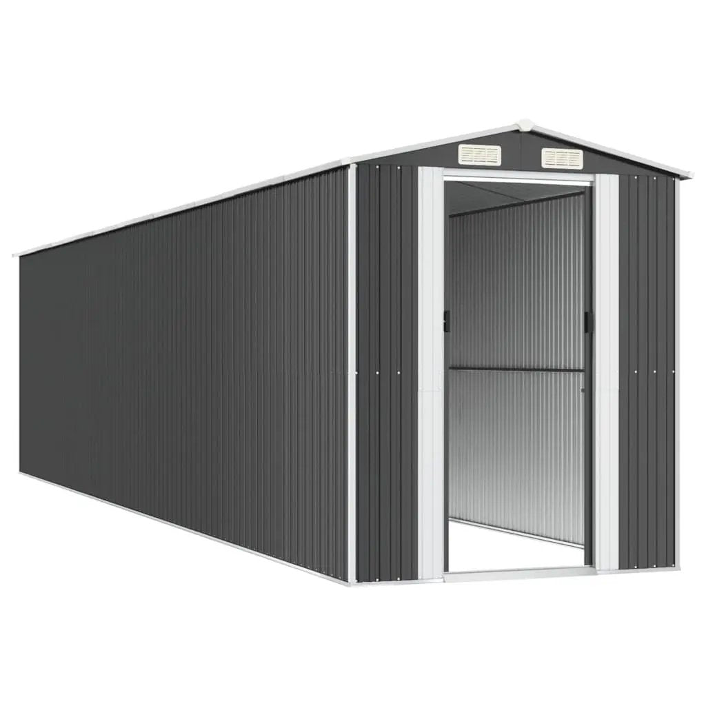 NNEVL Garden Shed Anthracite 192x855x223 cm Galvanised Steel NNEVL