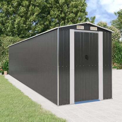 NNEVL Garden Shed Anthracite 192x855x223 cm Galvanised Steel NNEVL