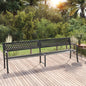 vidaXL Outdoor Patio Bench Park Outdoor Garden Bench with Armrests Black Steel VidaXL