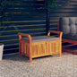vidaXL Outdoor Storage Bench Patio Deck Box with Cushion Solid Wood Acacia VidaXL
