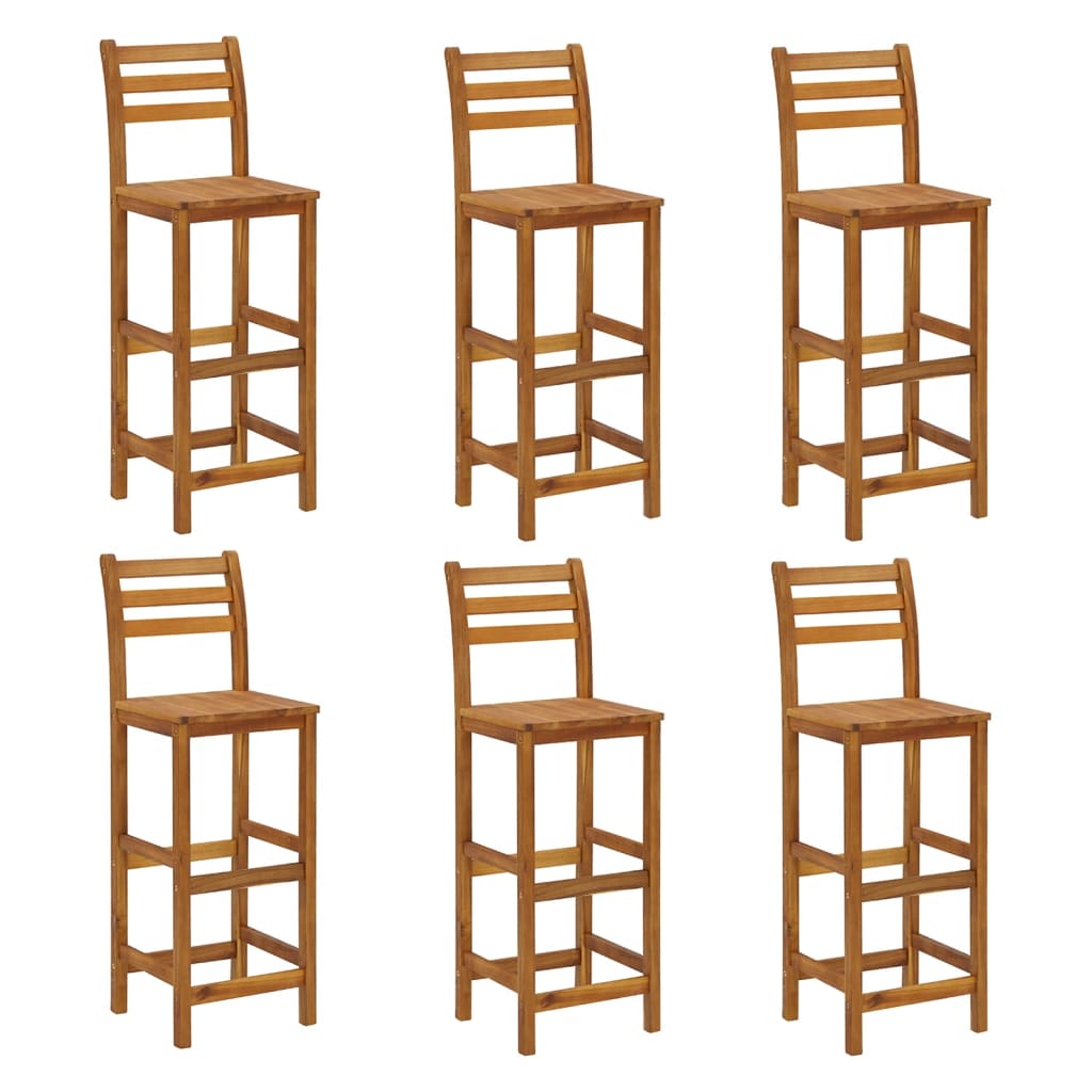 vidaXL 7 Piece Patio Bar Set Solid Wood Acacia VidaXL