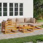 vidaXL 6 Piece Patio Lounge Set with Taupe Cushions Solid Wood VidaXL