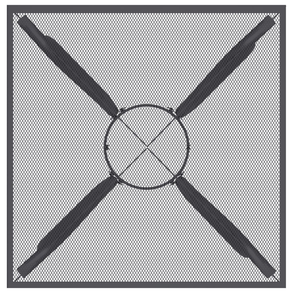 vidaXL Patio Table Outdoor Bistro Table with Metal Frame Anthracite Steel Mesh VidaXL