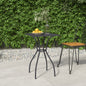 vidaXL Patio Table Outdoor Bistro Table with Metal Frame Anthracite Steel Mesh VidaXL