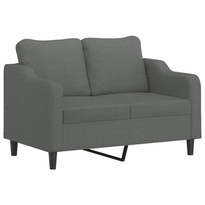 vidaXL 4 Piece Sofa Set with Pillows Dark Gray Fabric VidaXL