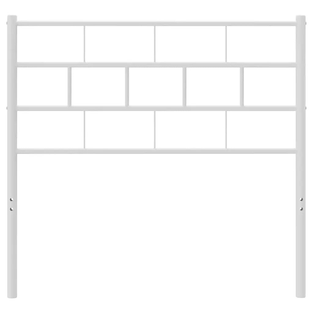 vidaXL Metal Headboard White 39.4" VidaXL