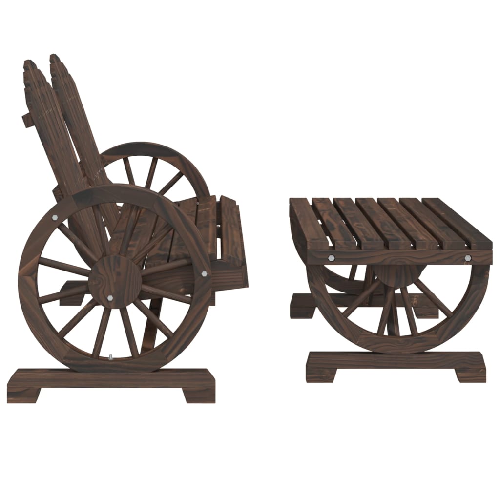 vidaXL 2 Piece Patio Lounge Set Solid Wood Fir VidaXL