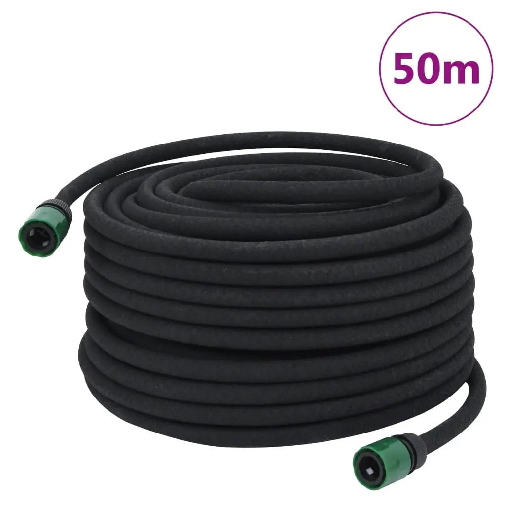 NNEVL Garden Soaker Hose Black 0.6- 50 m Rubber NNEVL
