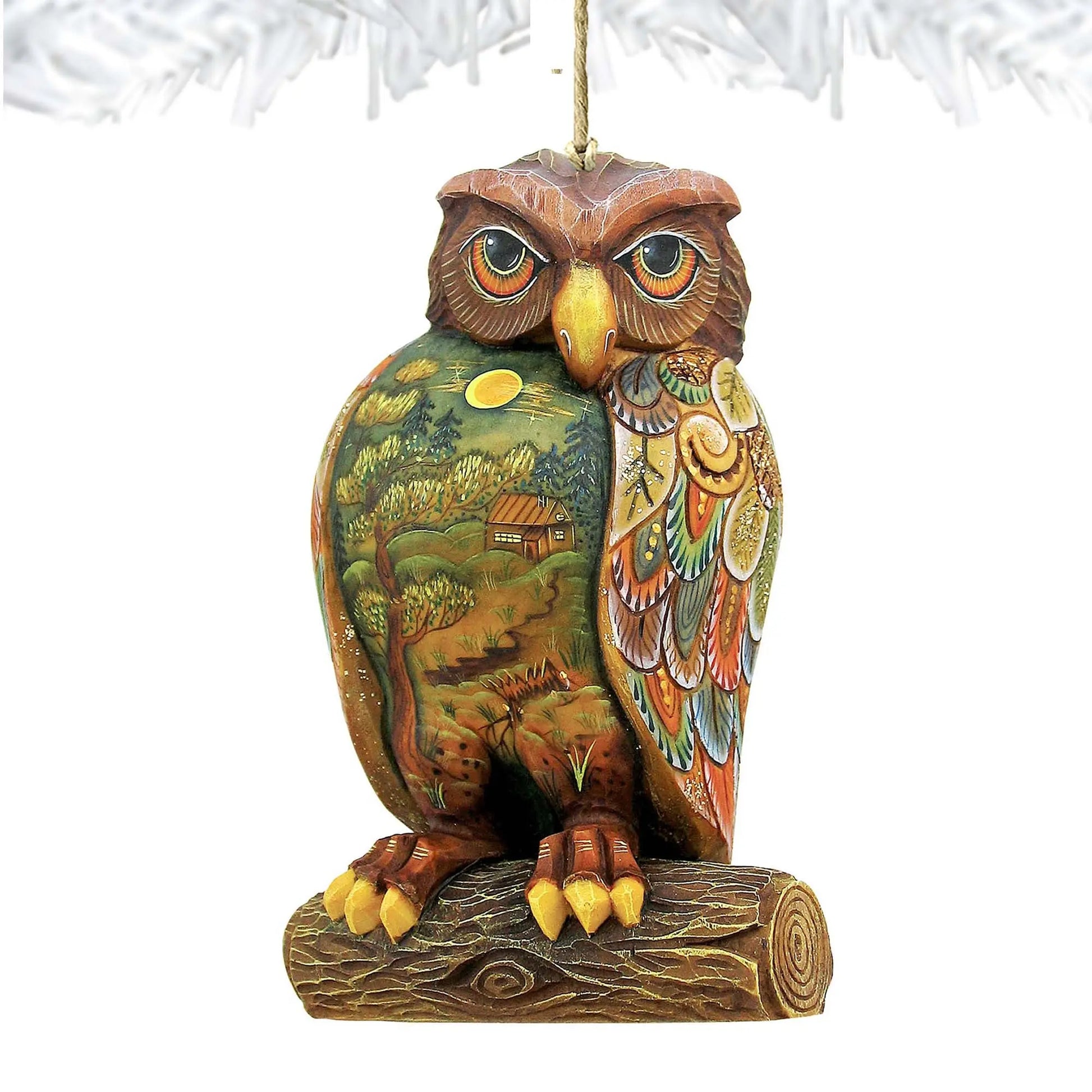 Owl Wooden Ornaments Halloween by G. DeBrekht - Thanksgiving Halloween Decor - 8158912 G. DeBrekht
