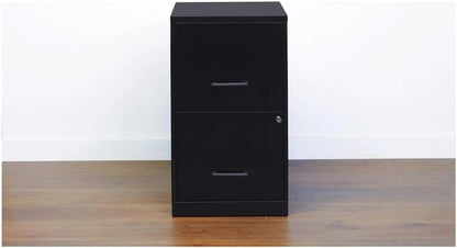 Metal 2 Drawer Letter File Cabinet in Black-1