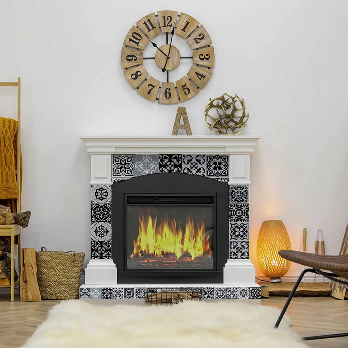 Flowers Peel And Stick Pattern Stairs Decals For Home Decor Model - b13-4