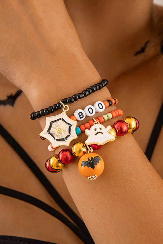 Halloween Beaded Bracelet Threaded Pear