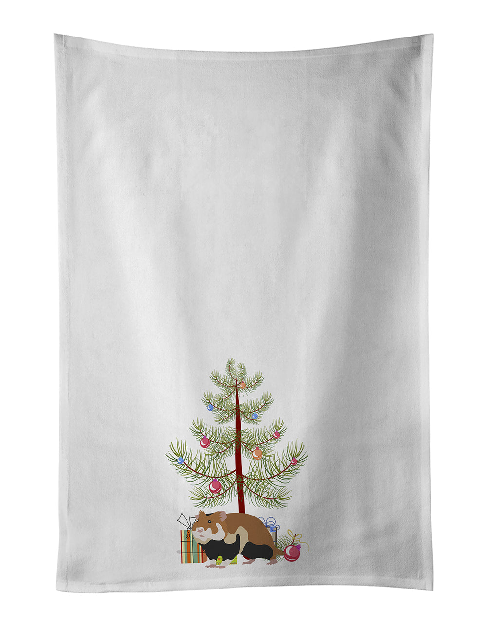European Hamster Merry Christmas Kitchen Towel Set of 2 Caroline's Treasures