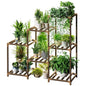 3-Tier Indoor Outdoor Wooden Plant Stand Planter Shelf FastFurnishings