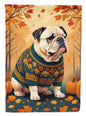 White English Bulldog Fall Garden Flag Caroline's Treasures