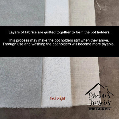 Yorkie Yorkshire Terrier Christmas Pair of Pot Holders - Vivid Treasure Zone