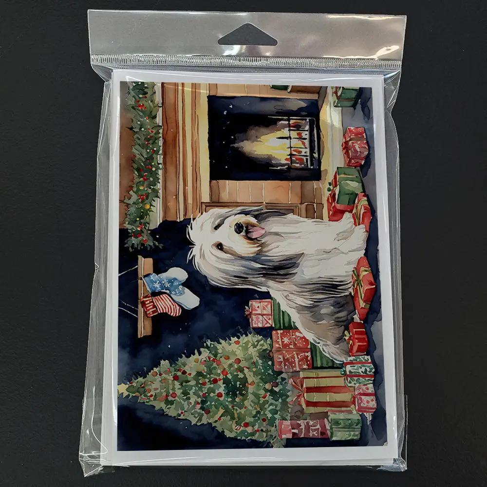 Bearded Collie Christmas Greeting Cards Pack of 8 Caroline's Treasures