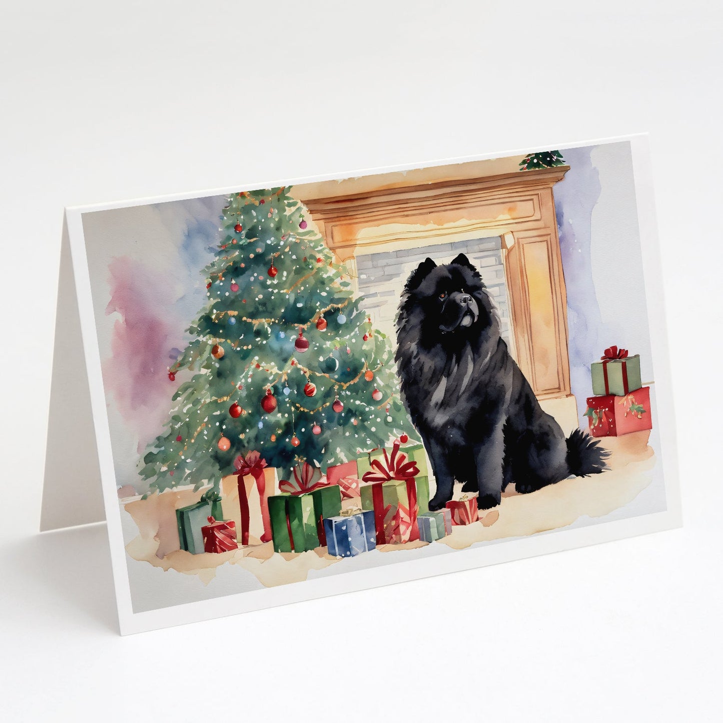 Black Chow Chow Christmas Greeting Cards Pack of 8 Caroline's Treasures