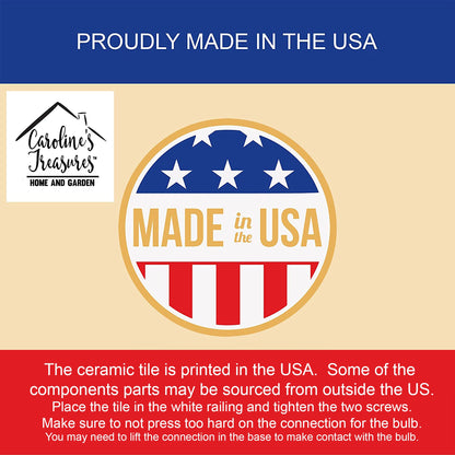 Carnations in Watercolor Ceramic Night Light Caroline's Treasures