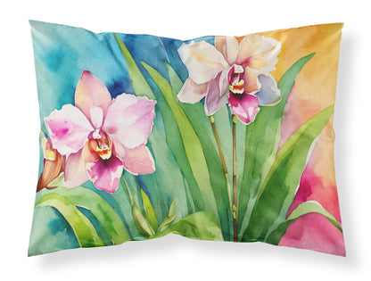 Orchids in Watercolor Standard Pillowcase Caroline's Treasures