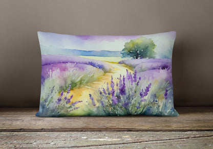Lavender in Watercolor Throw Pillow Caroline's Treasures