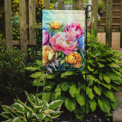 Peonies in Watercolor Garden Flag Caroline's Treasures
