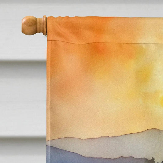 Sunflowers in Watercolor House Flag Caroline's Treasures