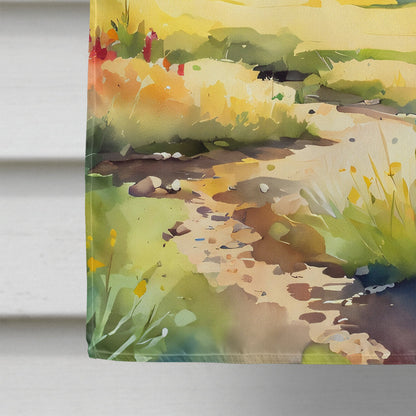 Montana Bitterroot in Watercolor House Flag Caroline's Treasures