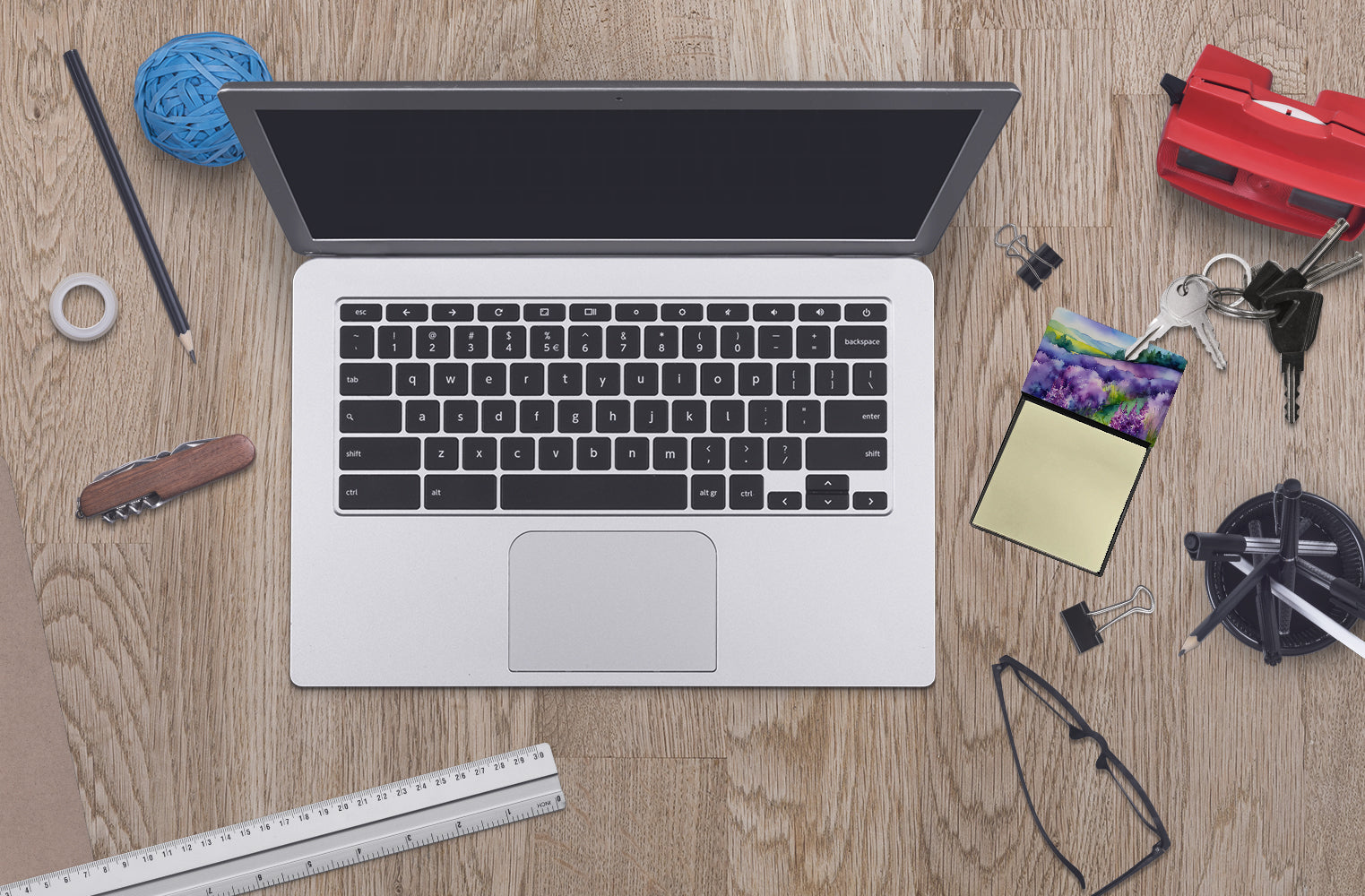 New Hampshire Purple Lilac in Watercolor Sticky Note Holder Caroline's Treasures