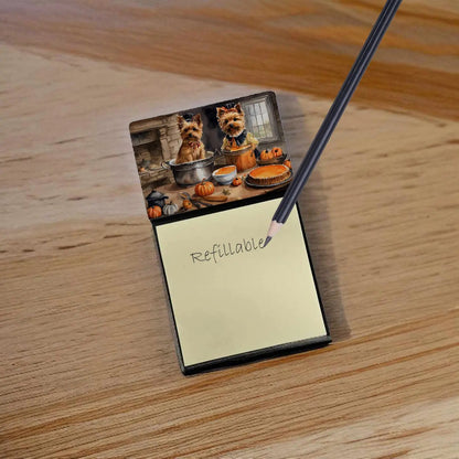 Norwich Terrier Fall Kitchen Pumpkins Sticky Note Holder-1