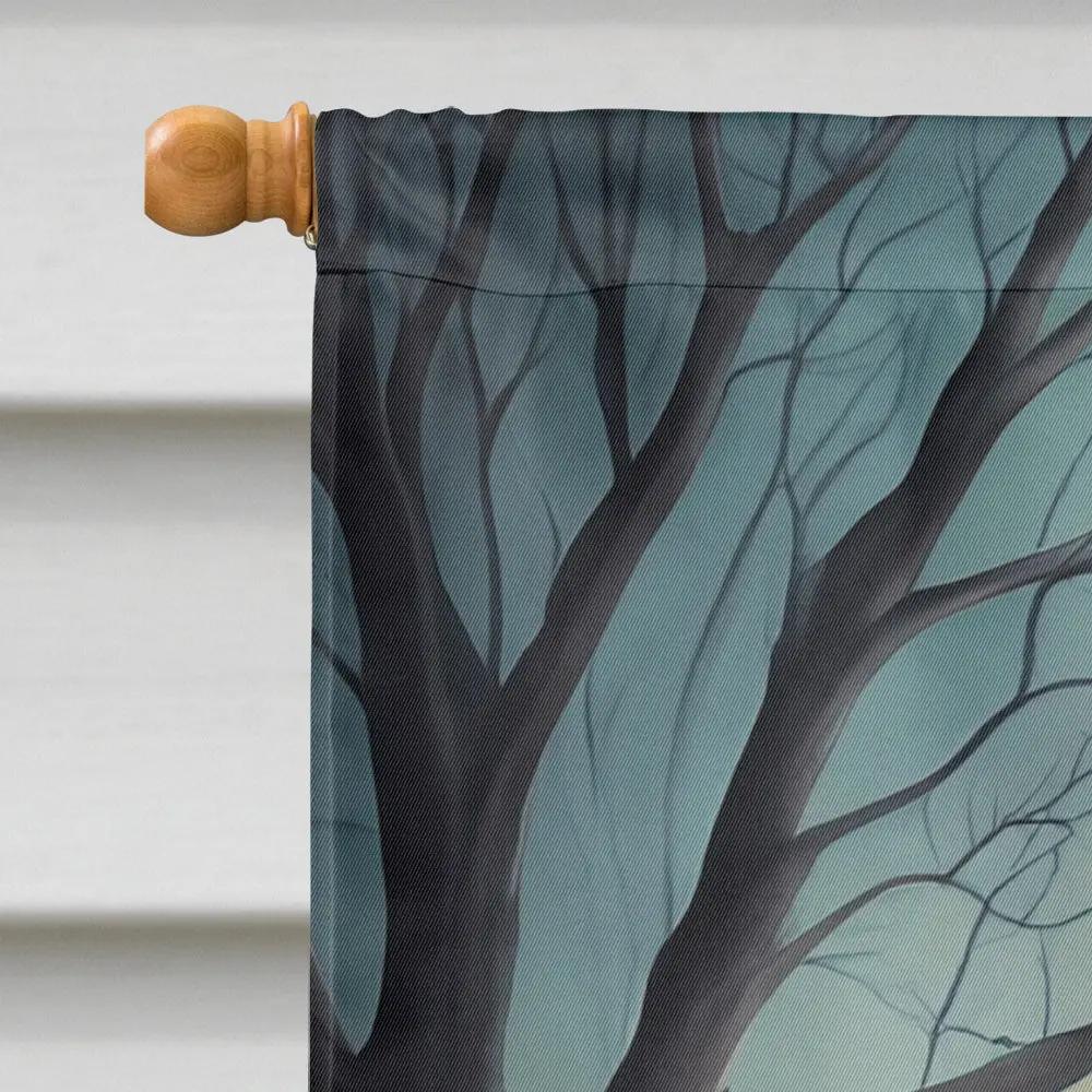 Border Collie Spooky Halloween House Flag - Vivid Treasure Zone