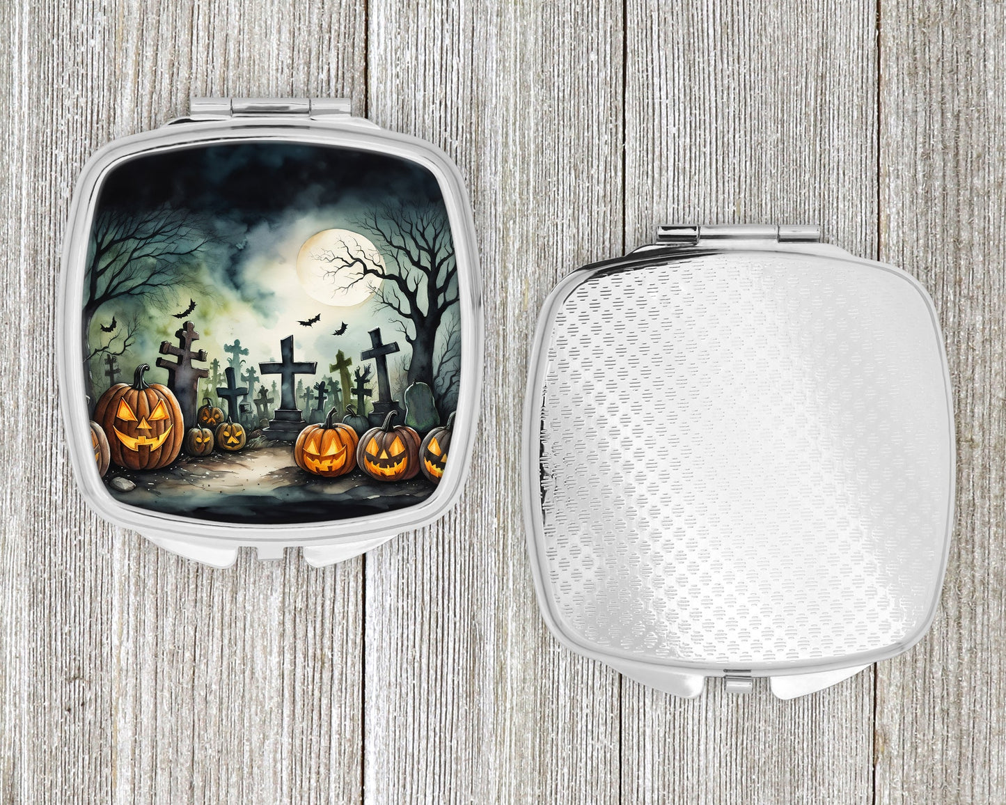 Graveyard Spooky Halloween Compact Mirror Caroline's Treasures