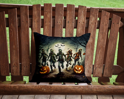 Zombies Spooky Halloween Throw Pillow Caroline's Treasures
