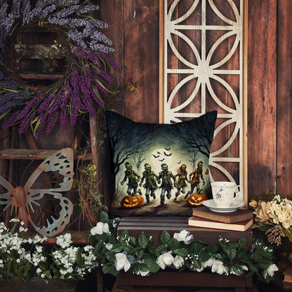 Zombies Spooky Halloween Throw Pillow Caroline's Treasures