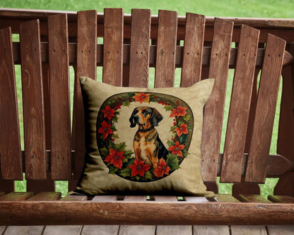 American English Coonhound Christmas Flowers Throw Pillow Caroline's Treasures