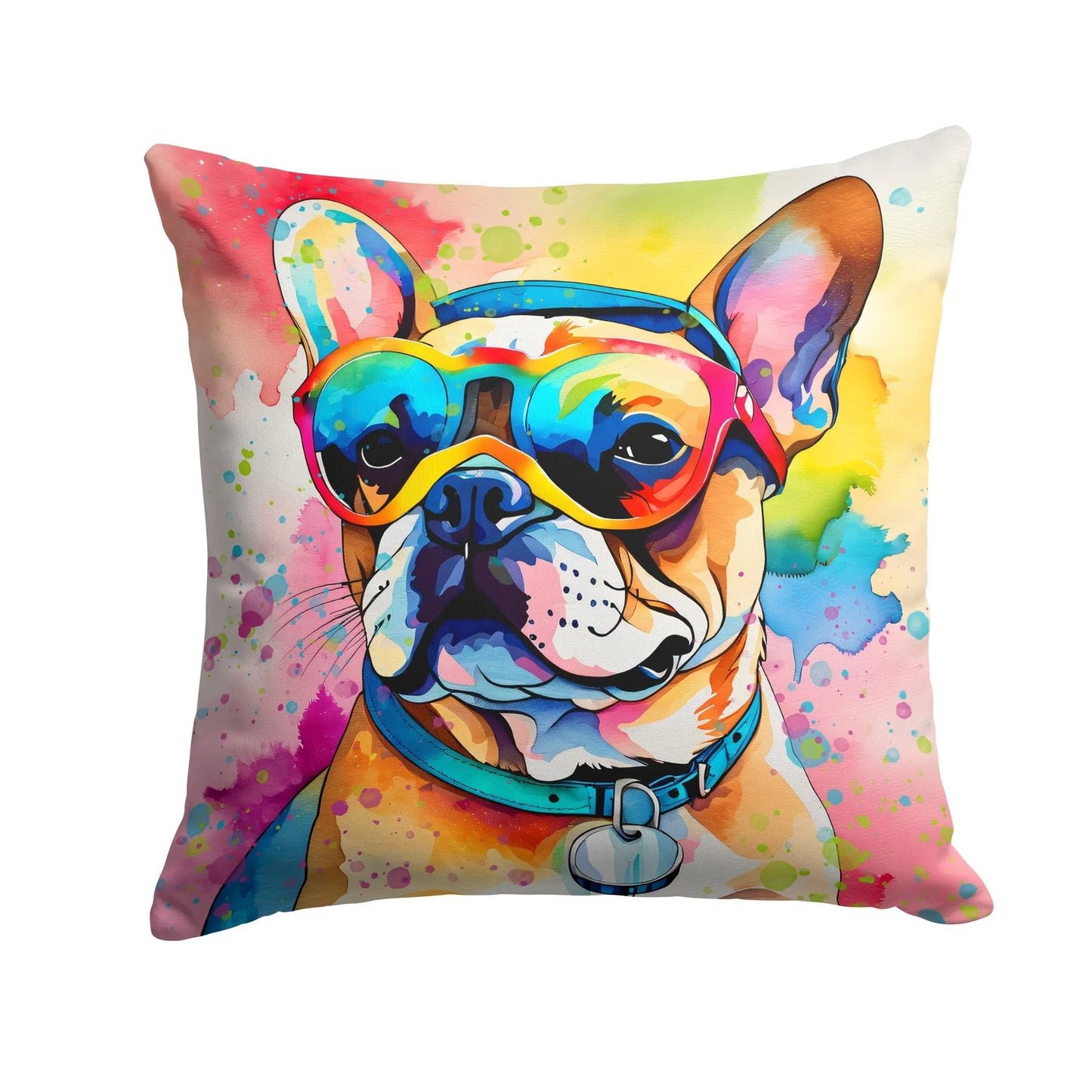 French Bulldog Hippie Dawg Throw Pillow Caroline's Treasures
