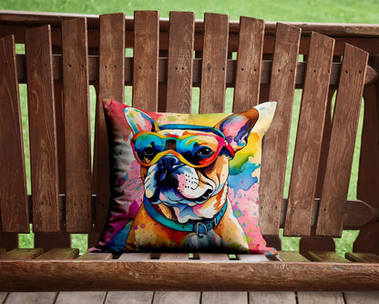 French Bulldog Hippie Dawg Throw Pillow Caroline's Treasures