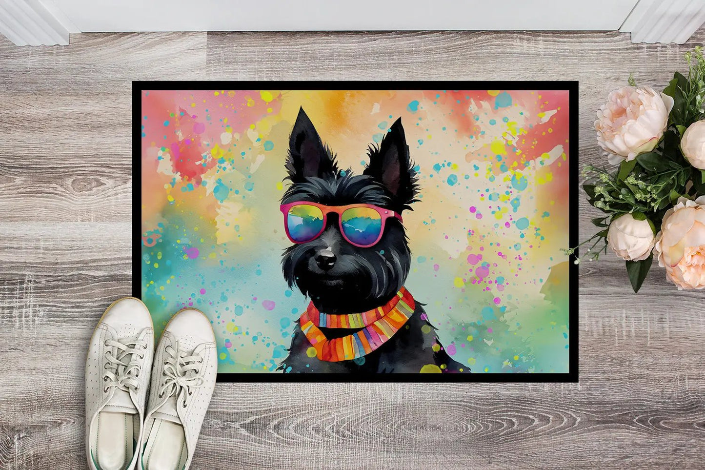 Scottish Terrier Hippie Dawg Doormat Caroline's Treasures