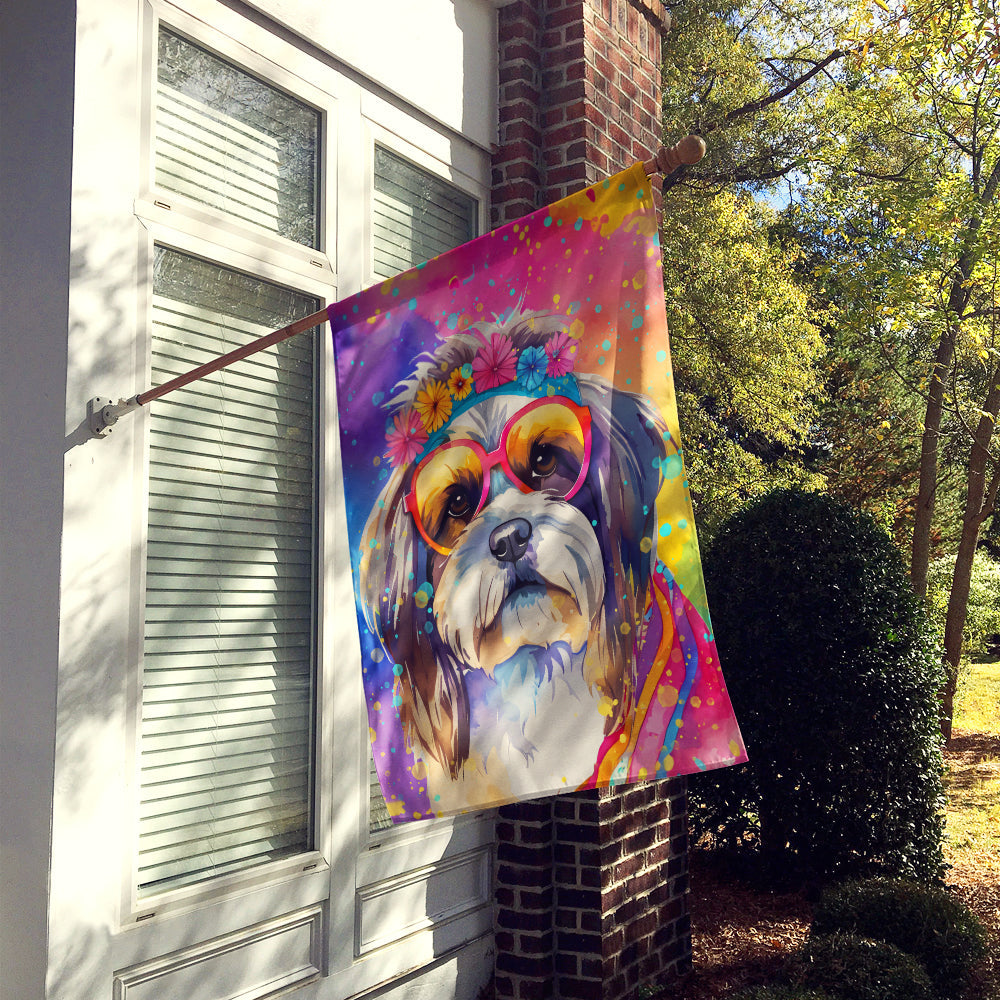 Shih Tzu Hippie Dawg House Flag Caroline's Treasures