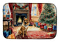 Finnish Spitz Cozy Christmas Dish Drying Mat-0