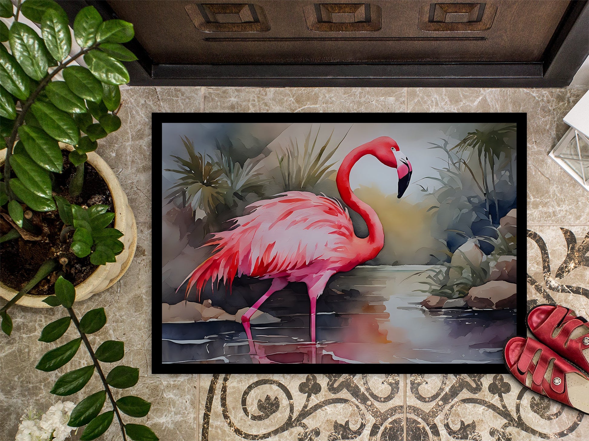 Flamingo Doormat Caroline's Treasures