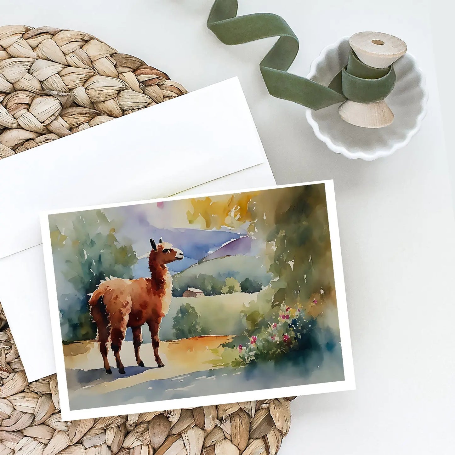Llama Greeting Cards Pack of 8 Caroline's Treasures