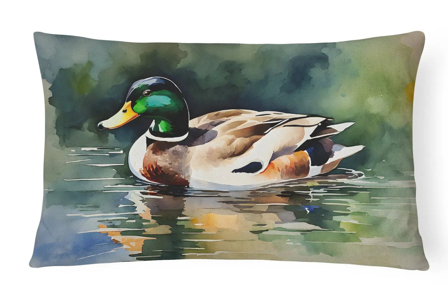 Mallard Throw Pillow - Vivid Treasure Zone