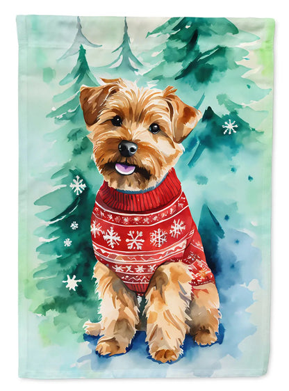 Norfolk Terrier Christmas House Flag - Vivid Treasure Zone